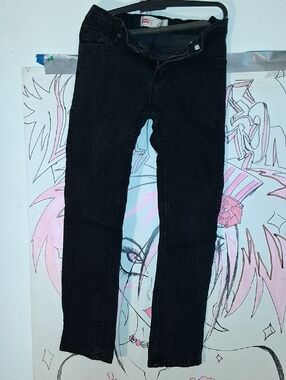 Levi's Black Slim 511 Jeans with Gold Zipper